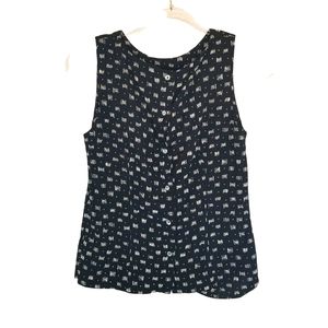 Y2K Vintage Ann Taylor Pure Rayon Button Up Tank Top Shirt